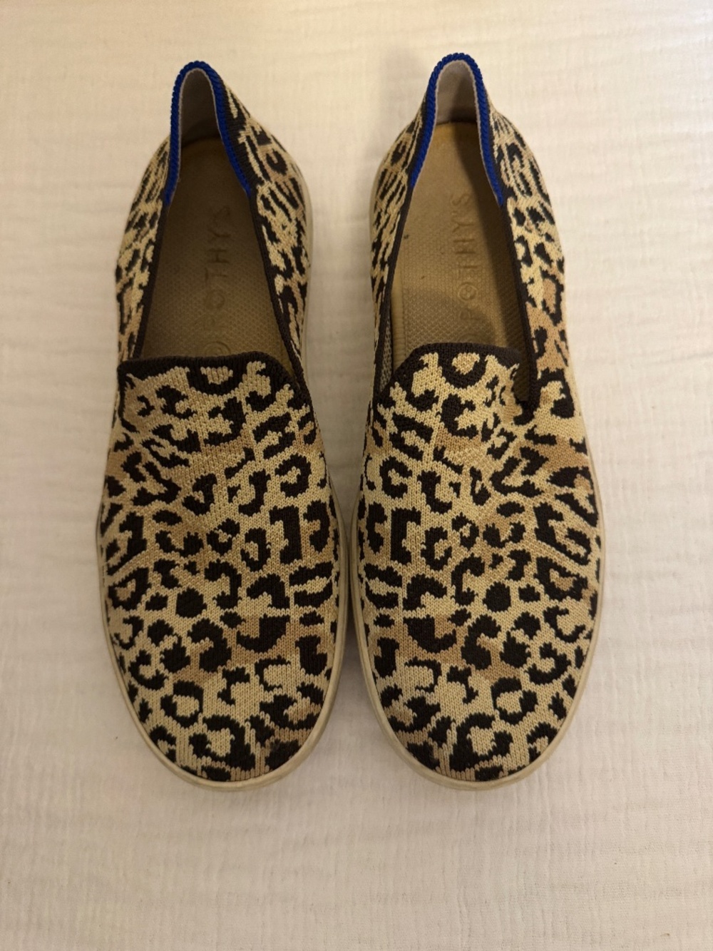 Rothy's The Original Slip On Sneaker Leopard Print Size 8.5 - Picture 2 of 8